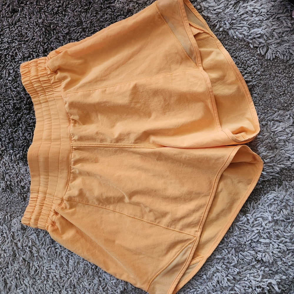 Lululemon Speed Shorts 4” Inseam Yellow Size 4 (Est) No Liner